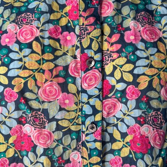 prairie blouse floral cotton button up puff sleeve cottagecore XS Sundance - Picture 10 of 14